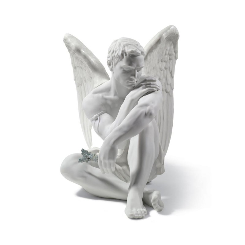 Lladrò Statua Angelo Custode in porcellana handmade
