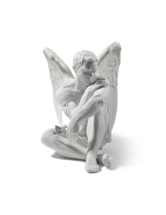 Lladrò Statua Angelo Custode in porcellana handmade