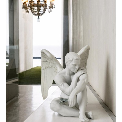 Lladrò Statua Angelo Custode in porcellana handmade 2