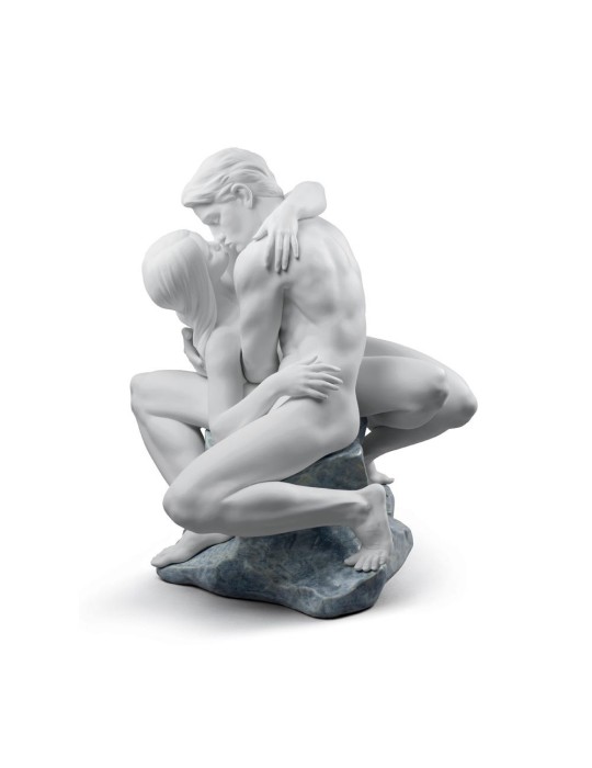 Lladrò Scultura coppia Bacio Appassionato in porcellana handmade