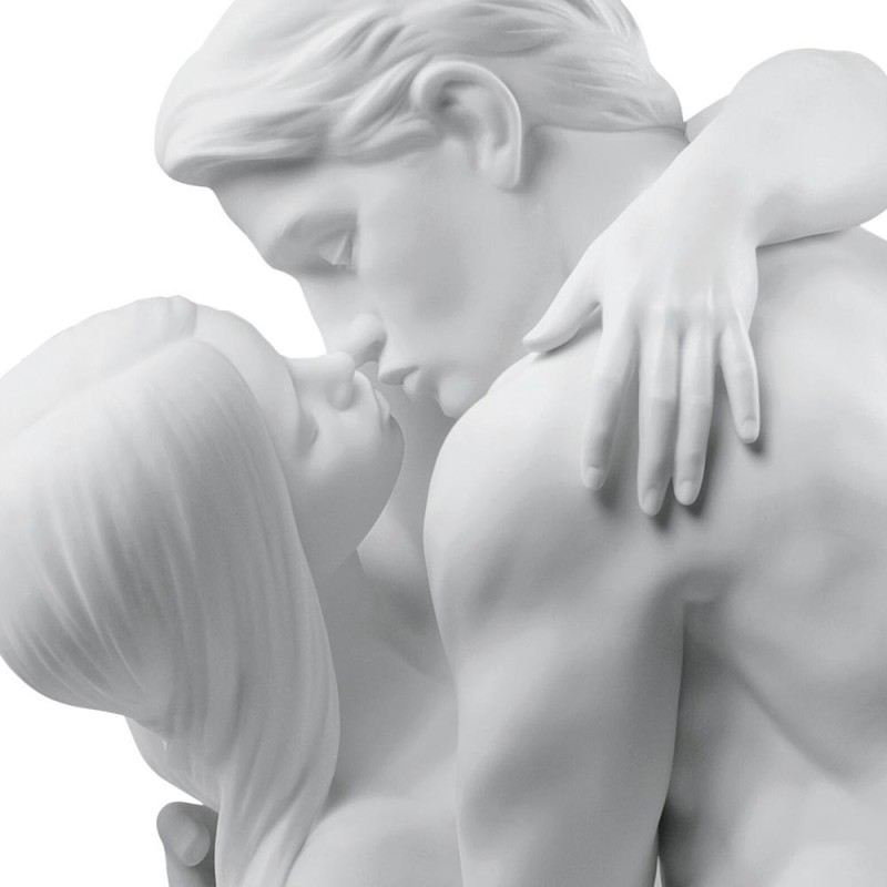 Lladrò Scultura coppia Bacio Appassionato in...