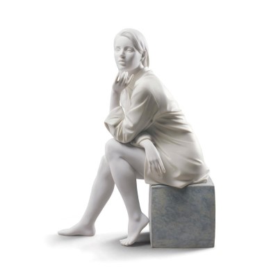 Lladrò Statua donna Un Momento di Tranquillità in...