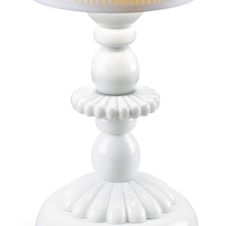 Lladró Lampada Firefly Lotus bianca alta 28 cm