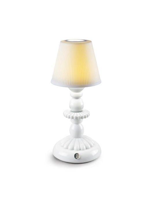 Lladrò Lampada da tavolo Firefly Lotus bianca in porcellana handmade
