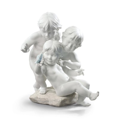 Lladrò Statua Curiosità Infantile in porcellana handmade