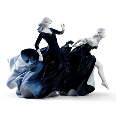 Lladrò Statua donne Arriva la Notte in porcellana -...