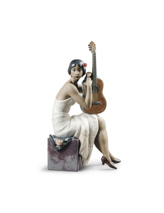 Lladrò Statua suonatrice di flamenco in porcellana handmade