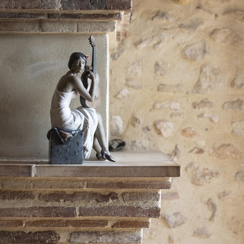 Lladrò Statua suonatrice di flamenco in...