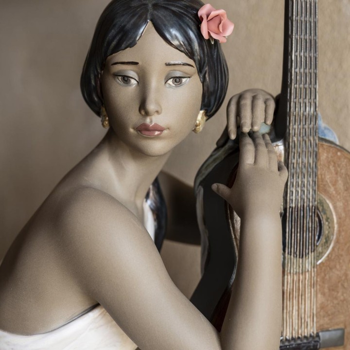 Lladró Statua Suonatrice di flamenco alta 45 cm