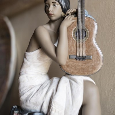 Lladrò Statua suonatrice di flamenco in porcellana handmade 2