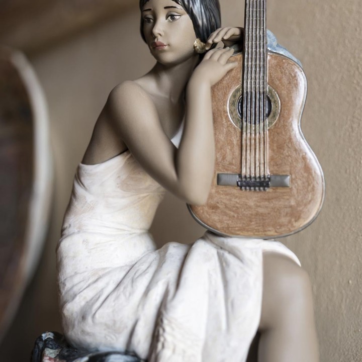 Lladró Statua Suonatrice di flamenco alta 45 cm