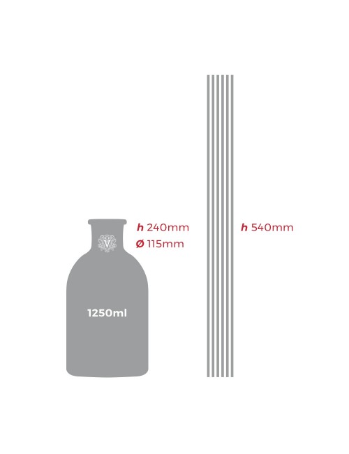 Dr. Vranjes - Diffusore di fragranza ROSSO NOBILE 1250ml - dimensioni