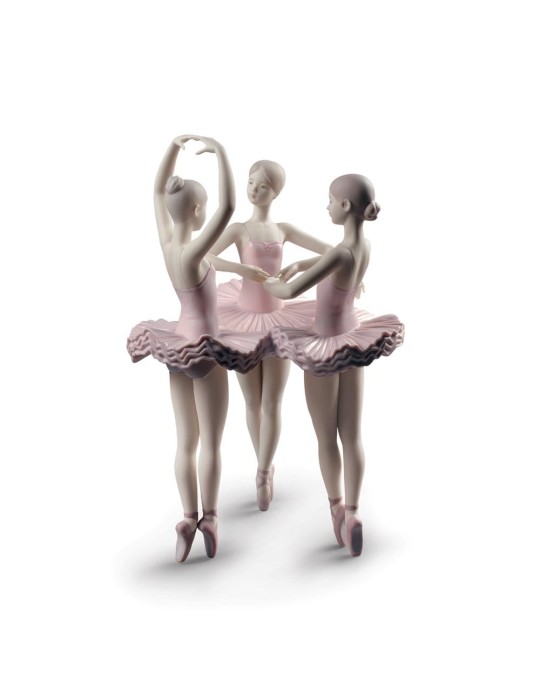 Lladrò Statua ballerine Posa di ballo in porcellana handmade