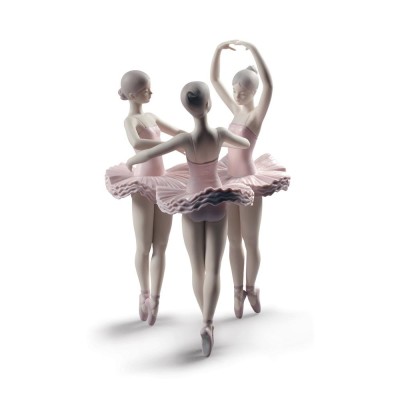 Lladrò Statua ballerine Posa di ballo in porcellana handmade 2