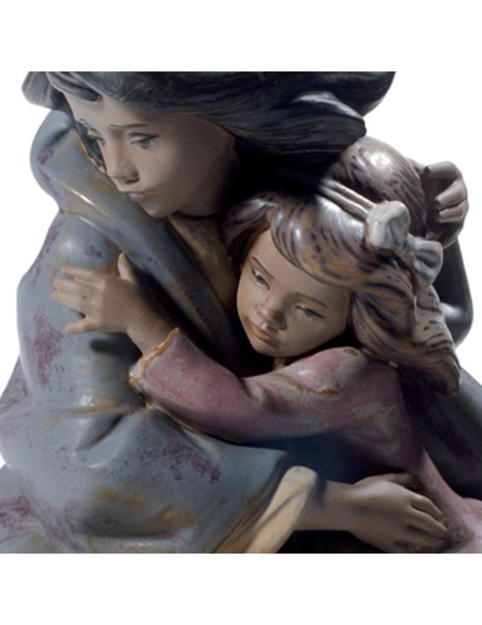 Lladrò Statua bimbe Sorelle timorose in...