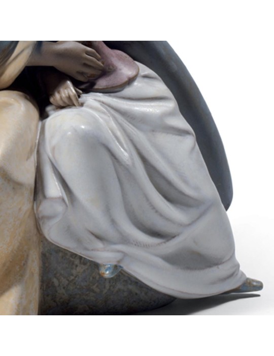 Lladrò Statua bimbe Sorelle timorose in...