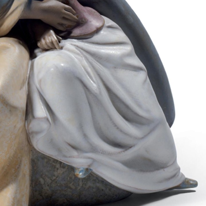 Lladró Statua Sorelle timorose alta 24 cm