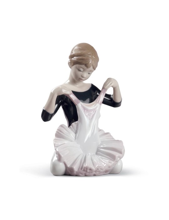 Lladrò Statua bimba L\'abito del debutto in porcellana handmade