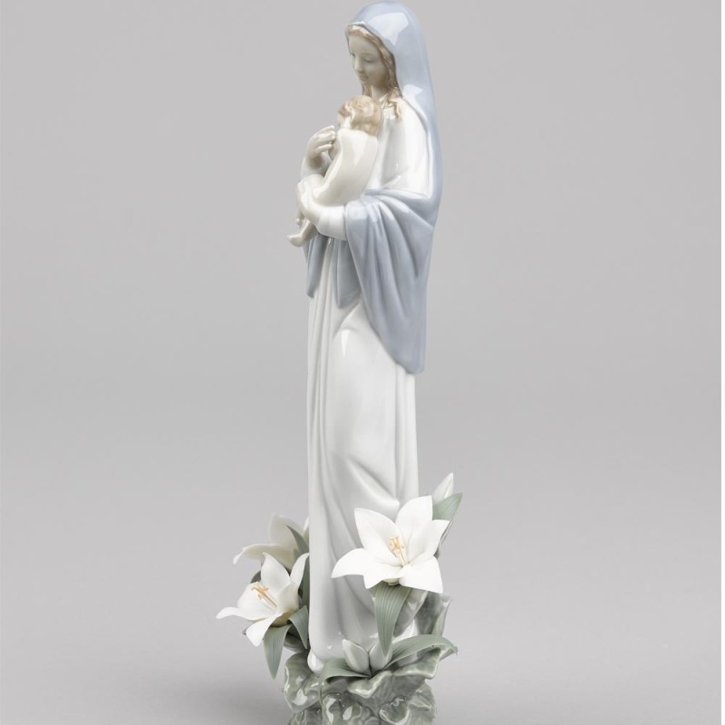 Lladrò Statua Madonna dei fiori in porcellana...