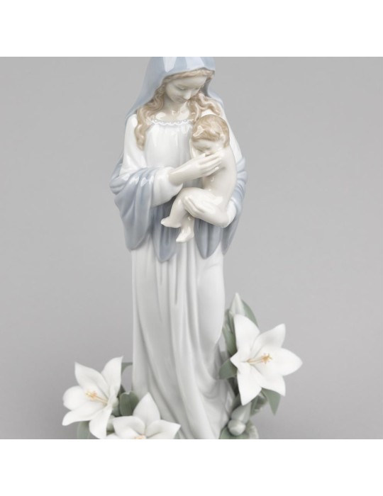 Lladrò Statua Madonna dei fiori in porcellana...