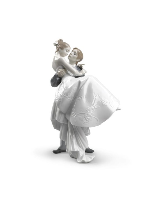 Lladrò Statua coppia Il giorno più bello in porcellana handmade