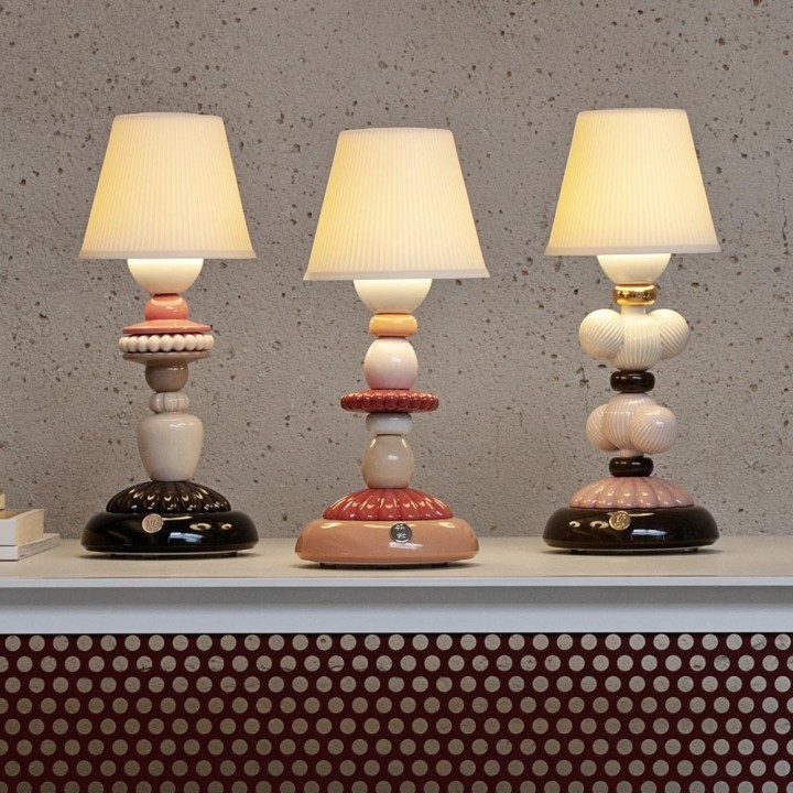 Lladró Lampada Firefly Cactus Autunno Dorato rosa