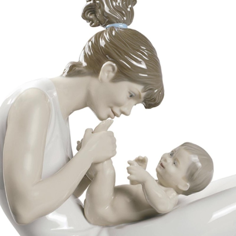 Lladrò Statua Risate con mamma in porcellana...