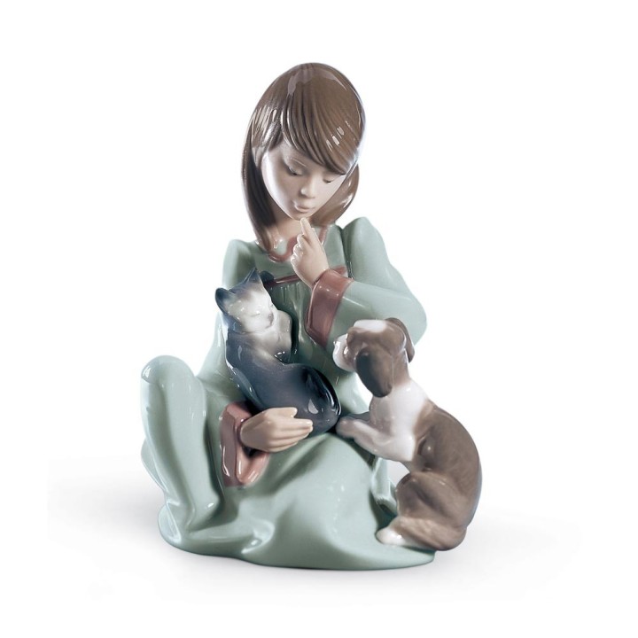 Lladró Statua Ragazza con animali