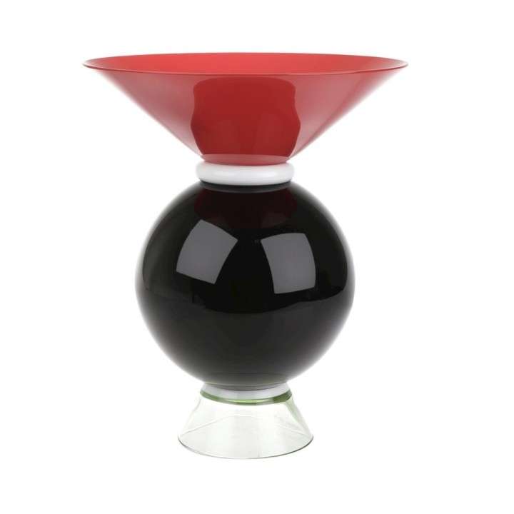 Venini Vaso Yemen di Ettore Sottsass alto 30 cm