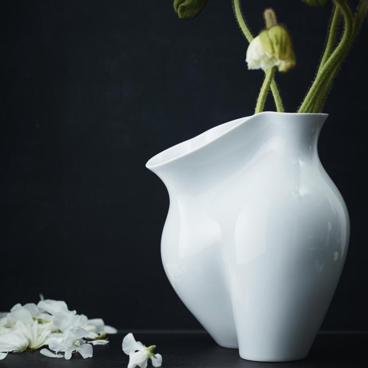 Rosenthal Vaso La Chute porcellana bianca Ø 26 cm
