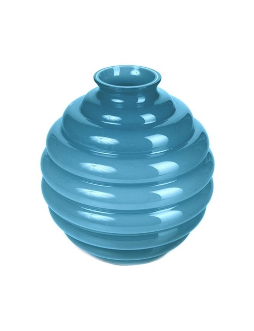 Vaso Decorativo Déco Venini in Vetro Soffiato – Colore Acquamarina (H 29 cm)