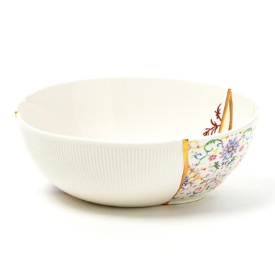 CIOTOLA IN PORCELLANA ? Cm.19 h.7,2 "KINTSUGI-n'1"