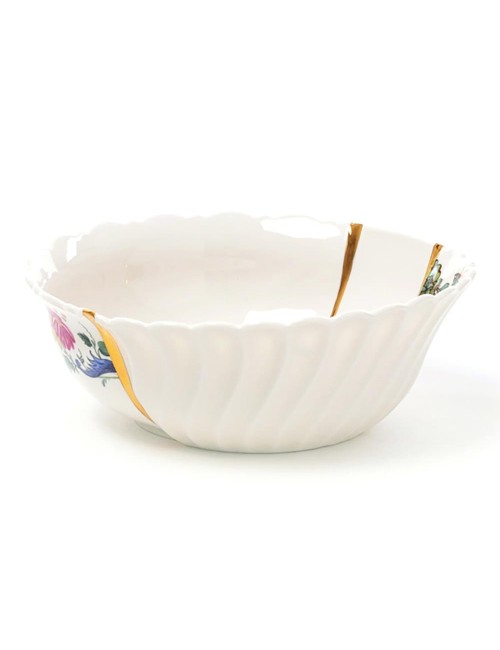 Kintsugi Salad Bowl 02 – Ciotola in Porcellana e Oro 24k Seletti