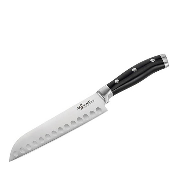 Lagostina Coltello santoku con lama alveolata da 18 cm