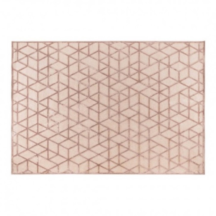 L'Oca Nera Tappeto viscosa a rilievo beige 160 × 230 cm