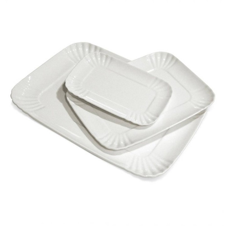 Seletti Vassoio Estetico Quotidiano in porcellana 34 × 26 cm