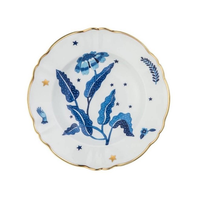 PIATTO FONDO CM.23 FIORE BLU