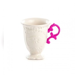 Seletti Tazza I-Wares con manico fucsia