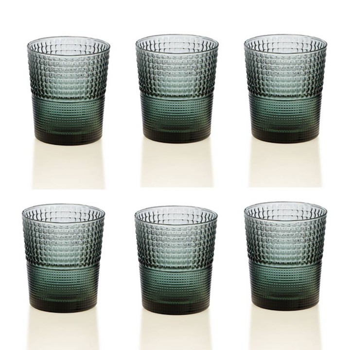 Ivv Set di 6 bicchieri da acqua Speedy verde pavone da 28 cl