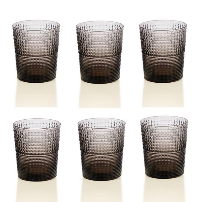 SPEEDY SET 6 BICCHIERE ACQUA GRIGIO BRONZO CL.28