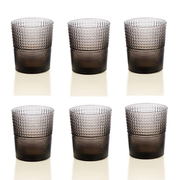 Ivv 6 bicchieri da acqua Speedy grigio bronzo da 28 cl