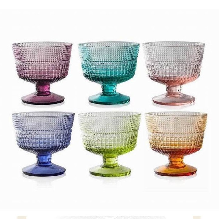 Ivv Set di 6 coppette Speedy multicolor con piede