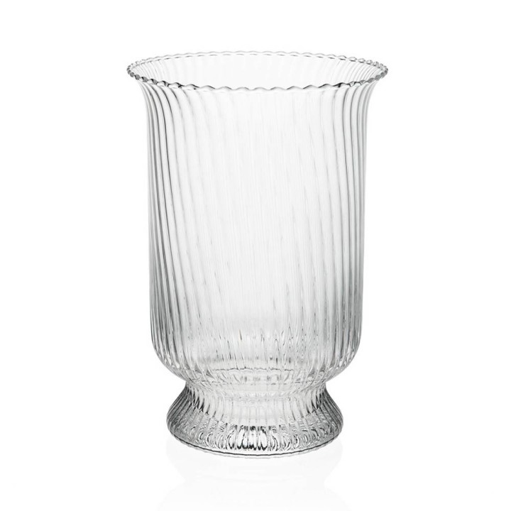 Ivv Candeliere Hurricane trasparente alto 26,5 cm con sabbia