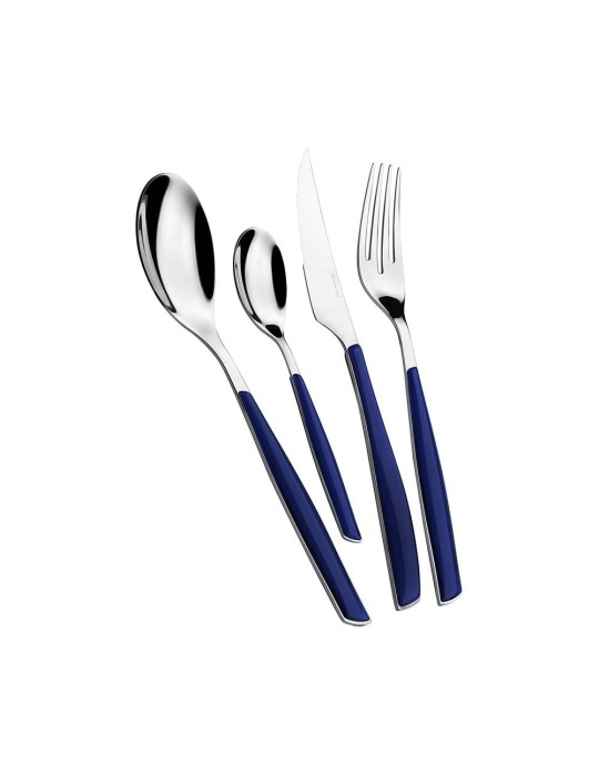 Set Posate Glamour Bugatti 24 Pezzi Blu Notte – Posate Design con Scatola Regalo con Finestra