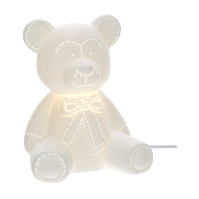 LAMPADA ORSETTO PORC.TRAFORATA 19X24CM