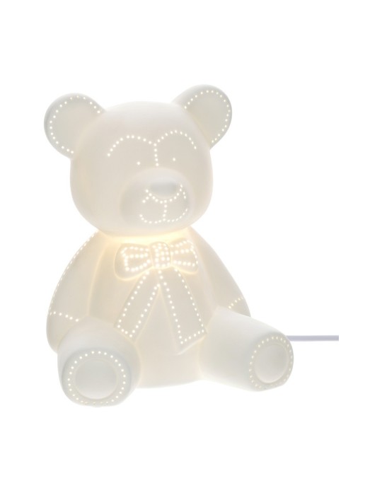 LAMPADA ORSETTO PORC.TRAFORATA 19X24CM