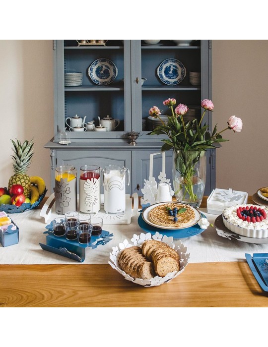 VASSOIO FIOR DI LOTO GRANDE BIANCO MARMO