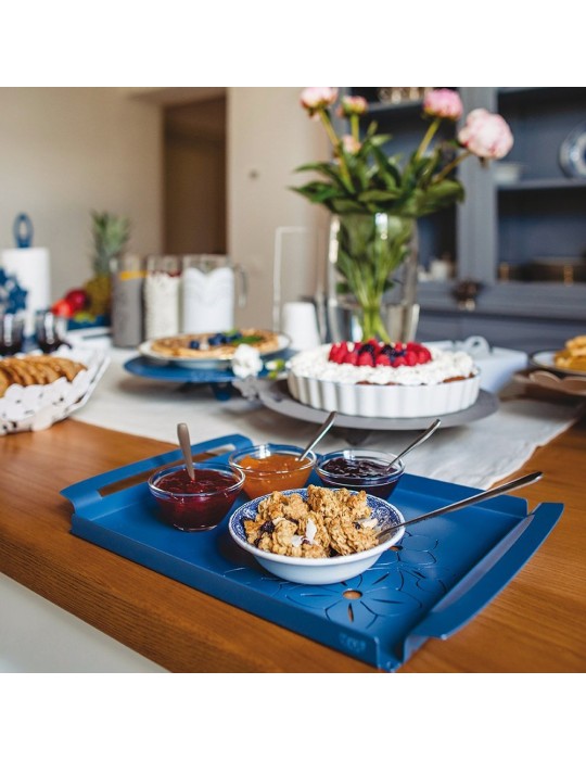 VASSOIO FIOR DI LOTO GRANDE BIANCO MARMO