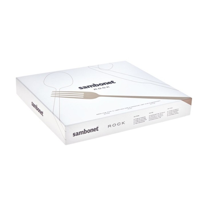 Sambonet Set di 24 posate Rock in acciaio inox per 6 persone