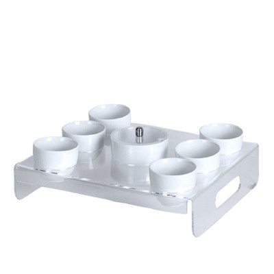 Vesta - set vassoio zuccheriera e 6 tazze like water